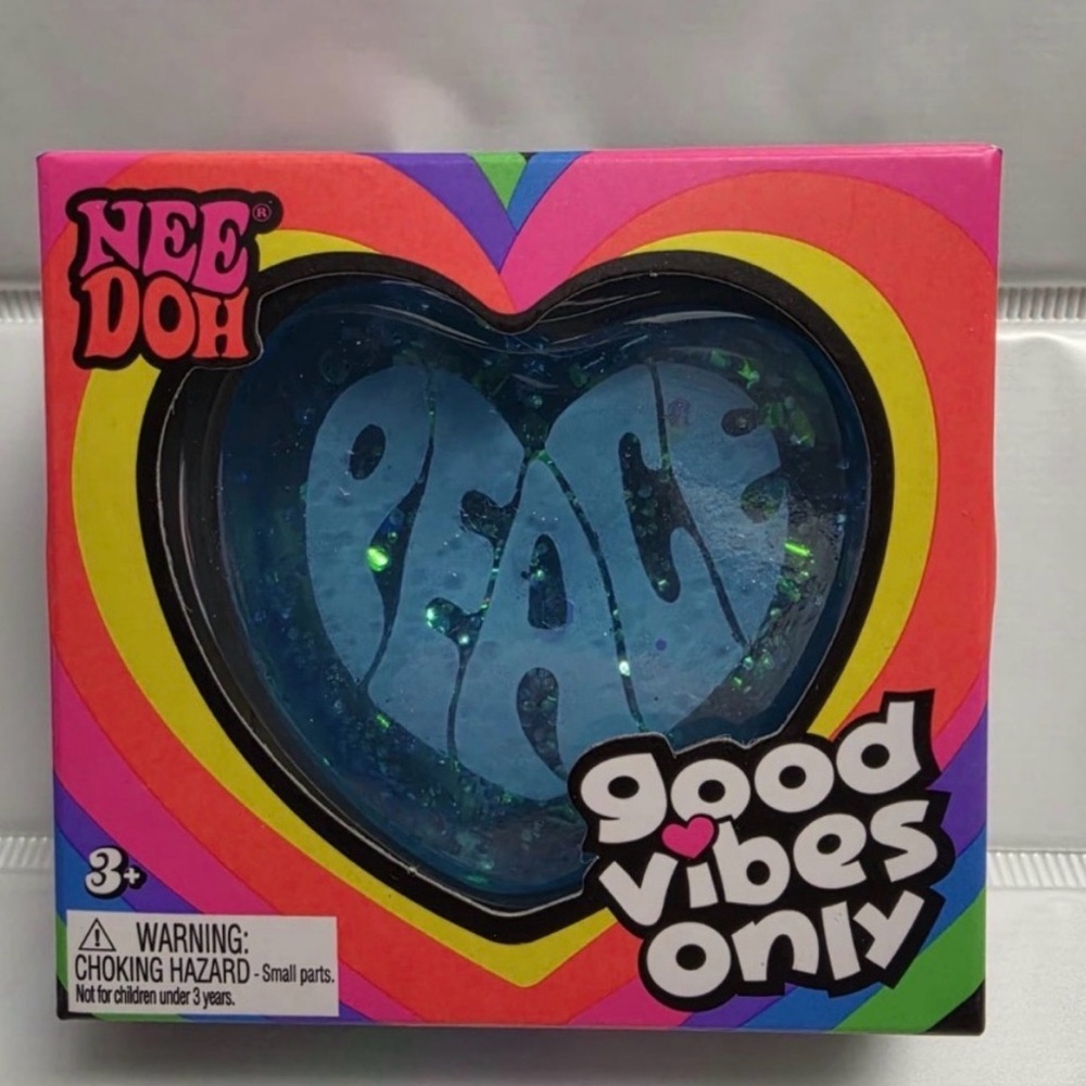 Needoh Good Vibes Only Blue Heart Stress fidget